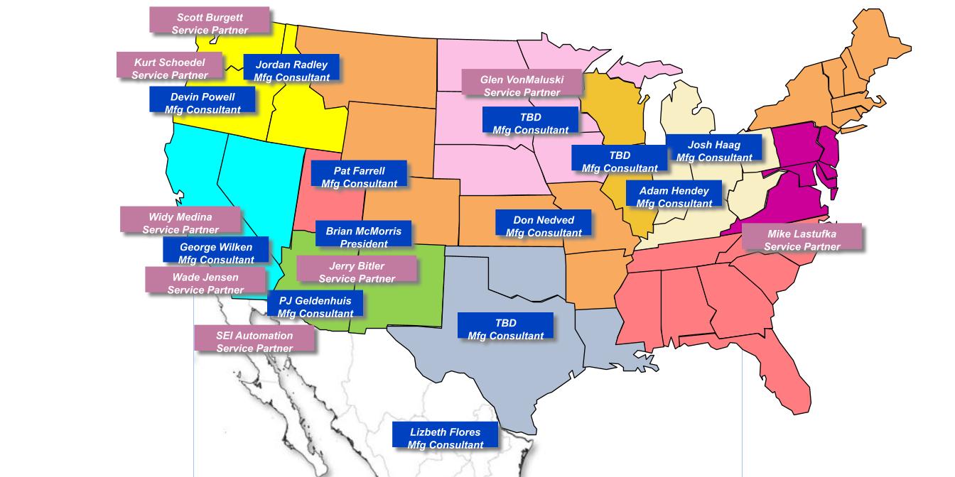 FA Sales Territory Map - June 2020 - Futura Automation