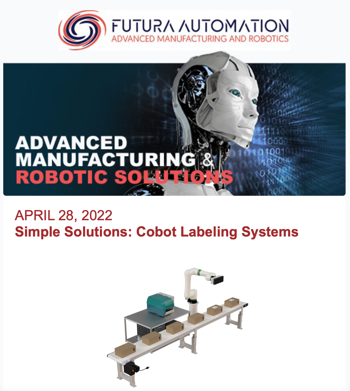 Futura Automation Newsletter: Simple Solutions - April 28, 2022