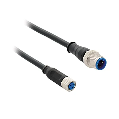 ZCGV001 Connection Cable M8×1, 3-pin – M12×1, 4-pin