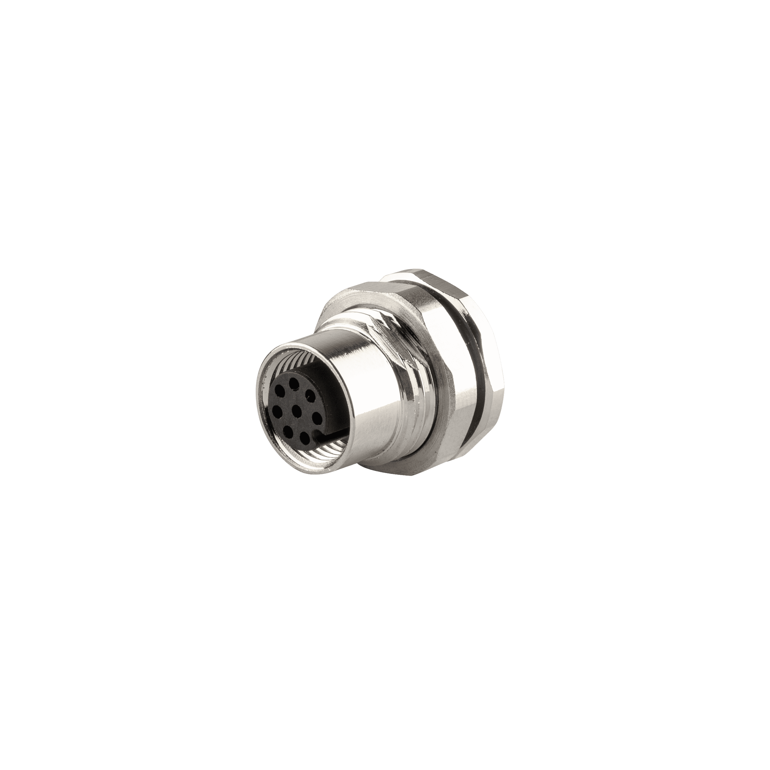 FO12.8-0/M16/F Flange-Mount Bulkhead Connector