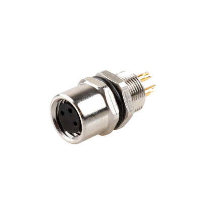 FO8.3-0/M8 Flange-Mount Bulkhead Connector