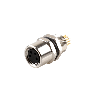 FO8.4-0/M8 Flange-Mount Bulkhead Connector