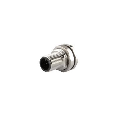 F12.8-0/M16 Flange-Mount Bulkhead Connector
