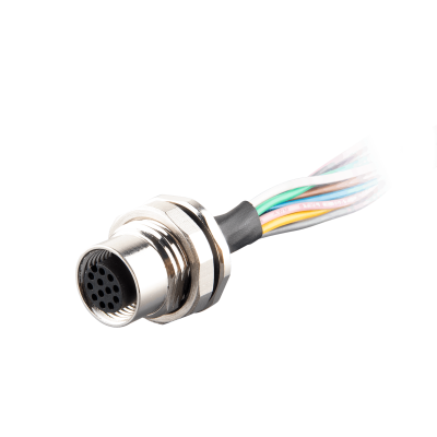 FO12.12-4/M16 Flange-Mount Bulkhead Connector