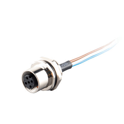 FO12.4-2/M16/F Flange-Mount Bulkhead Connector
