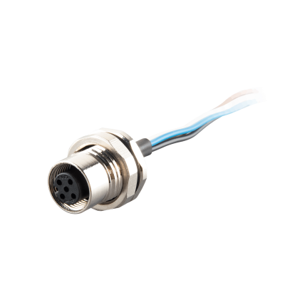 FO12.4-0.5/M16 Flange-Mount Bulkhead Connector